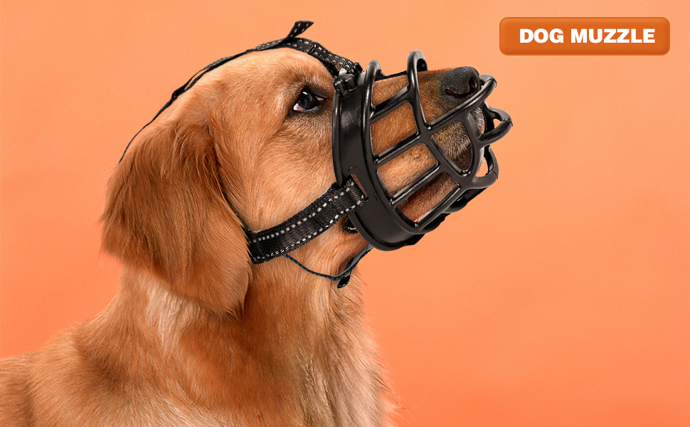 Dog Muzzle for Medium Sized Dogs, Basket Muzzle for Small Dogs Allows Drinking, Dog
