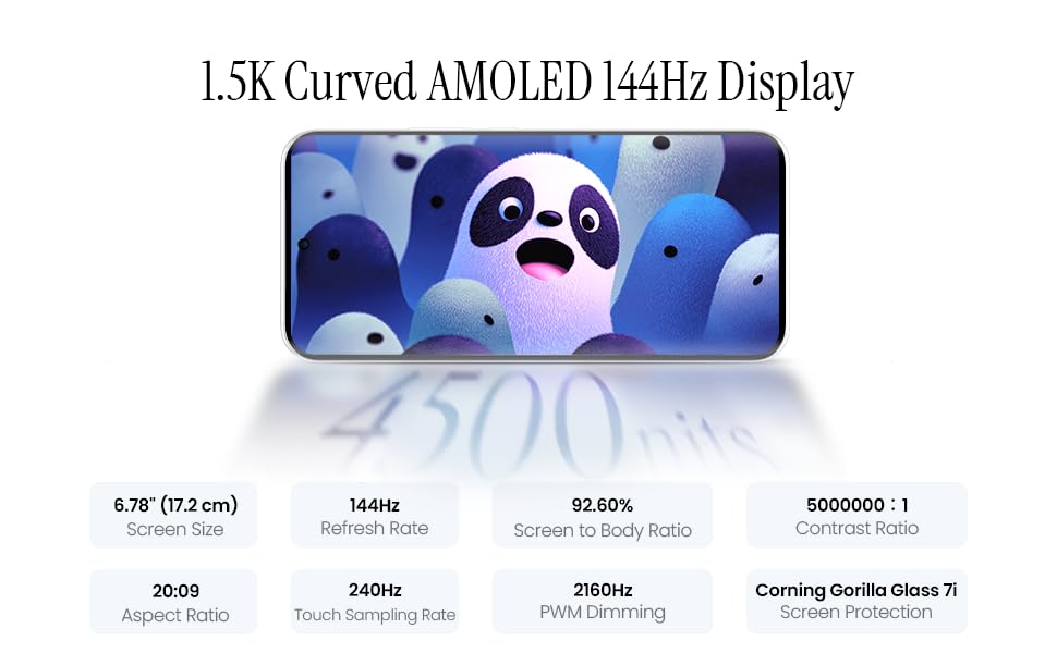 1.5k Curved AMOLED 144hz Display