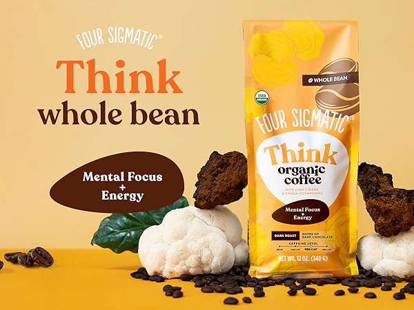 Four Sigmatic Think Whole Bean Coffee for mental focus and energy