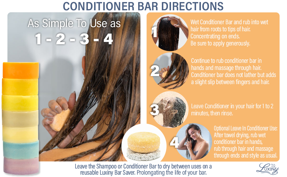 Bar Shampoo and Conditioner for Hair, by Luxiny, a Made in