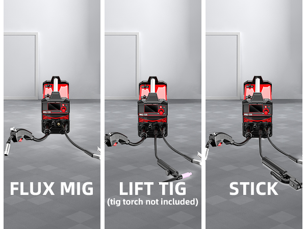 HOLIDAY SLAYER 151 × FLUX PR M MIG Welder 110V, 135A Flux Core MIG Welder/Lift TIG/Stick 3