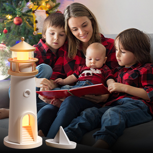La lámpara de proyector Lighthouse permite a tu hijo disfrutar de fantásticas proyecciones de luz cada noche