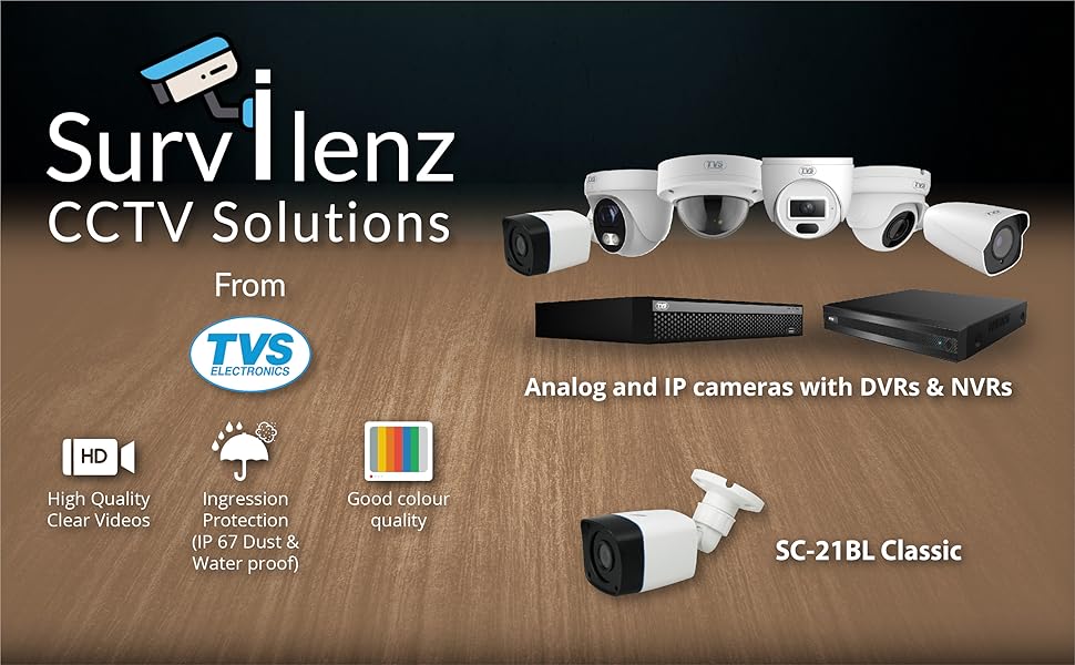 Survilenz CCTV by TVS Electronics Bullet Camera