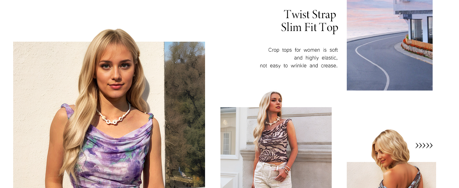 Tie-Dyed Stretchy Tank Top