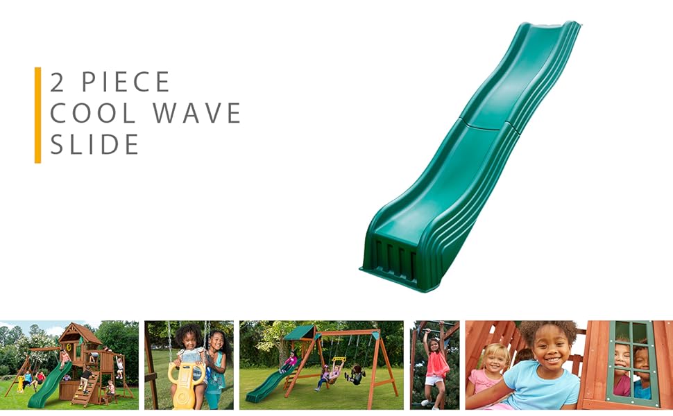 SwingNSlide WS 5037 Two Piece Plastic Cool Wave Slide for