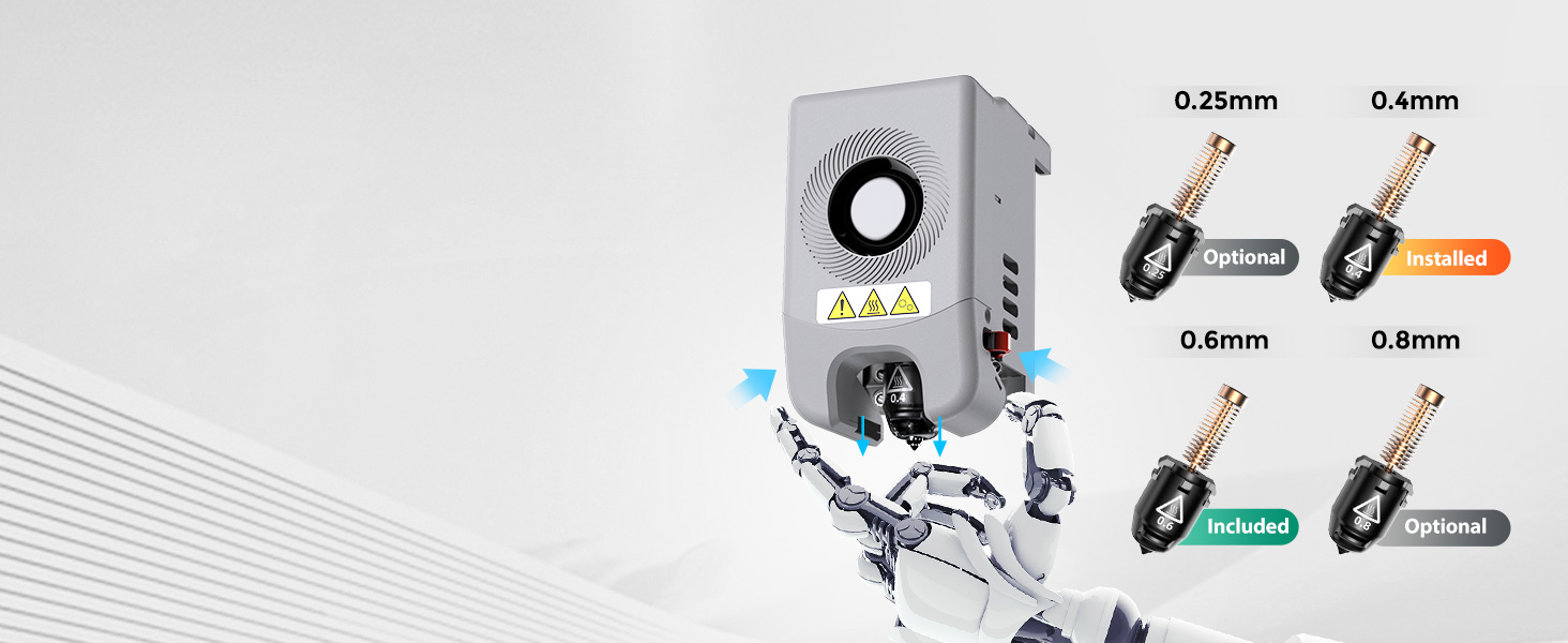 Flashforge Adventurer 5M Pro 3D Printer: 600mm/s High-Speed Printing, Auto Bed Leveling, Quick-Release Nozzle, Removable PEI Plate & Dual Filtration System, 8.7"x8.7"x8.7" Build Volume 10 4 size nozzle