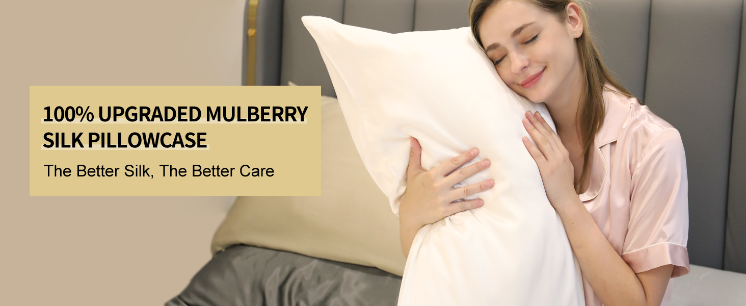 ZIMASILK 100 Mulberry Silk Pillowcase Upgraded Version, for Hair and