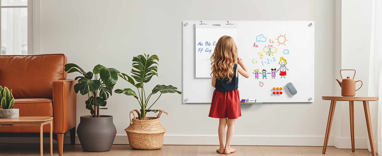 magnetic glass whiteboard