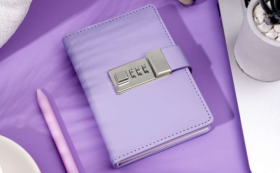 CAGIE Journal with Lock Personal Secret Diary Mini Locking
