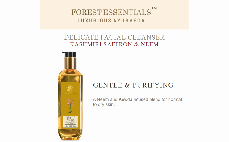 Forest Essentials Travel Size Delicate Facial Cleanser Kashmiri Saffron