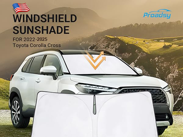 Amazon.com: Proadsy 2025 Upgrade Windshield Sunshade Custom