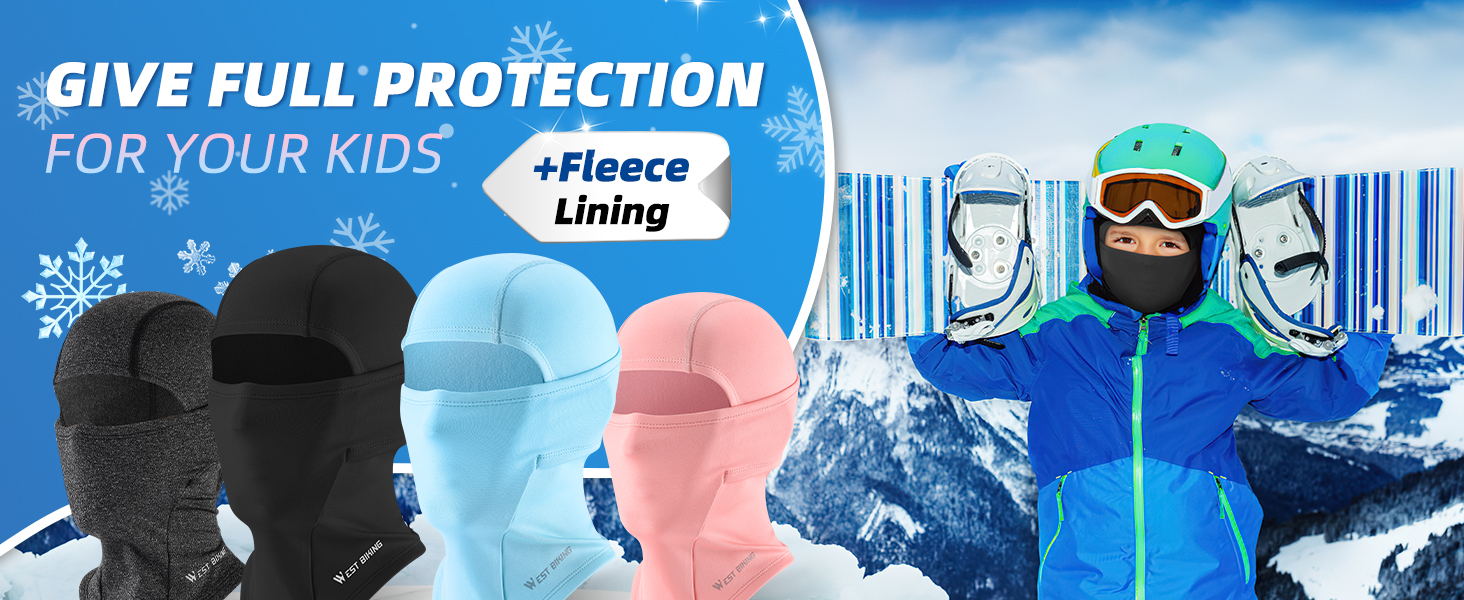 ICOCOPRO Kids Balaclava, Unisex Ski Mask Kids, Neck Warmer Gaiter Fleece Windproof Cycling Balaclava for Boys and Girls Kids Balaclava