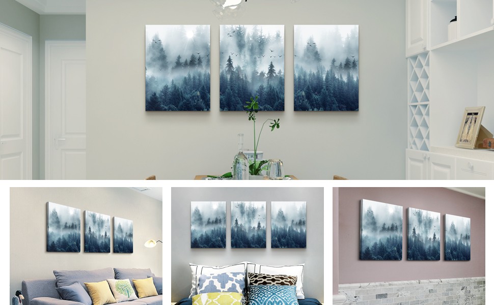 Wall Decorations For Living Room 3 Piece Framed Canvas Wall