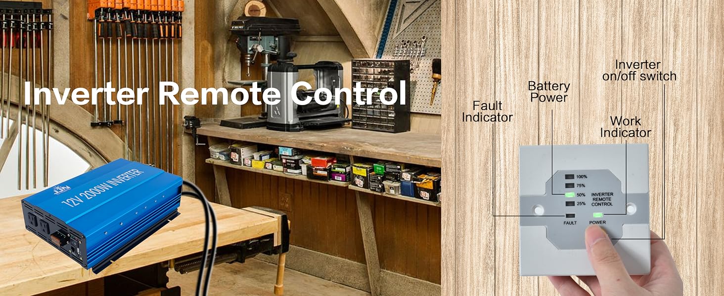 JJN Power Inverter 2000 Watt Modified Sine Wave Inverter