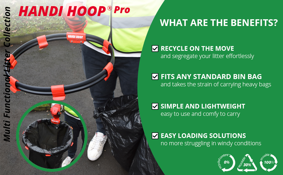 The Helping Hand Company LP0019 Handi Hoop Pro with Clips, Bin Bag Hoop