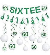 Gameza 60th Birthday Decorations for Men - 14PCS Golf Birthday Party Decorations 60th Birthday De...