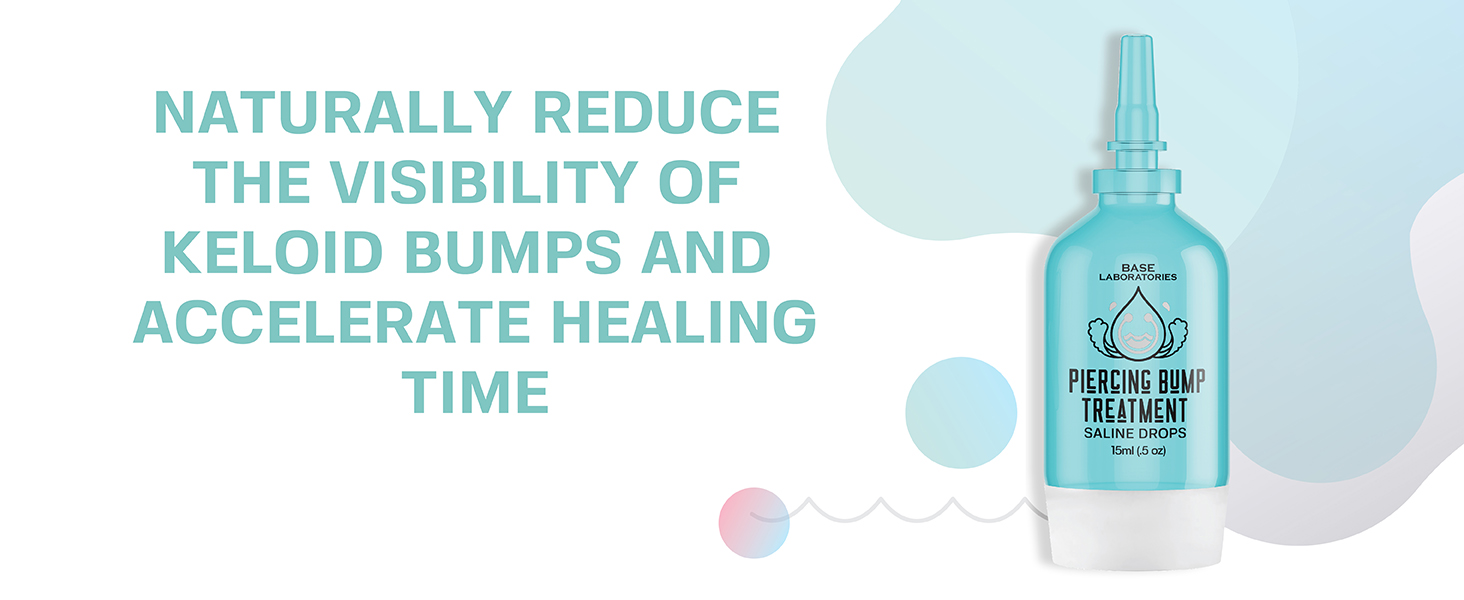 Base Labs Piercing Bump Treatment Saline Drops NonGreasy Keloid Bump