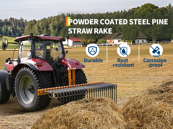 Amazon.com : 72 Inch 3 Point Tractor Rake, Pine Straw Needle