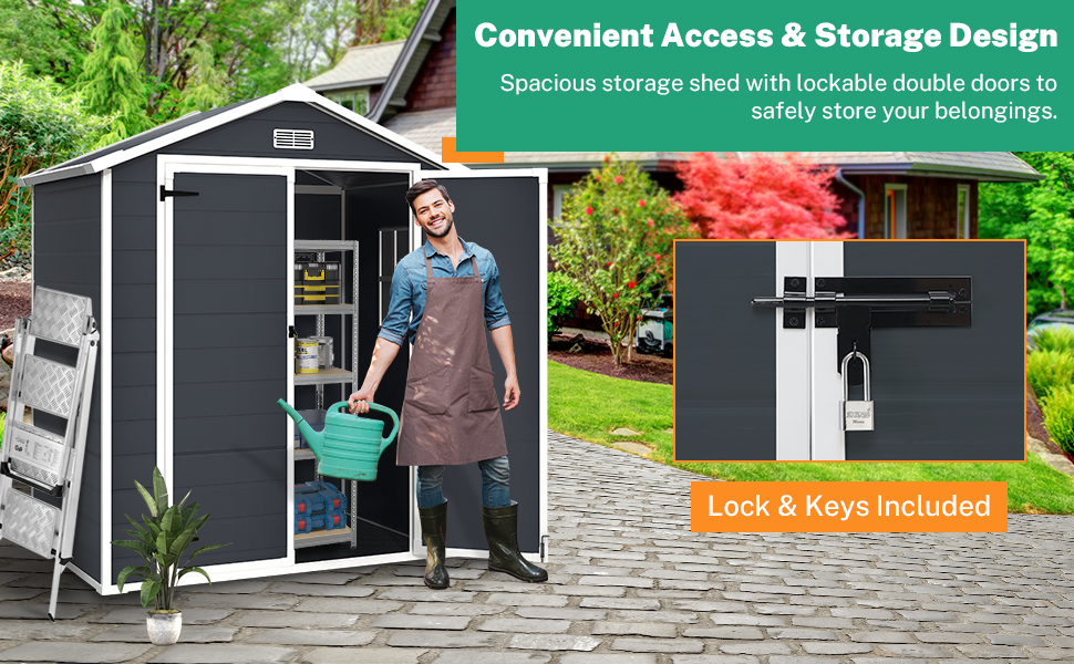outdoor plastic shed