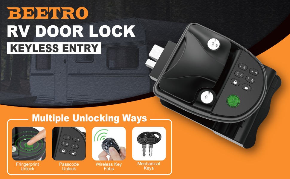Fingerprint RV Door Lock, BEETRO RV Keyless Entry Door Lock