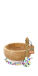 Round Bamboo Baby Plate;Wooden Toddler Plate;Stay Put Feeding;BPA-Free