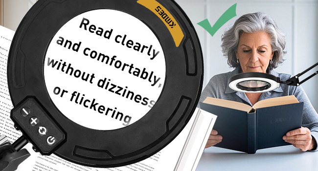 desk lamp with magnifying glass and light 10X magnification real glass reading painting repair