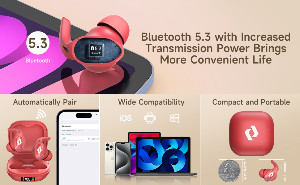 Wireless Ear buds Bluetooth Earbuds Wireless Charging Case