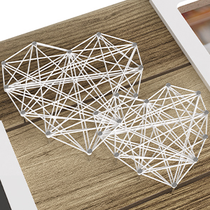 Two-hearts String Art Frame