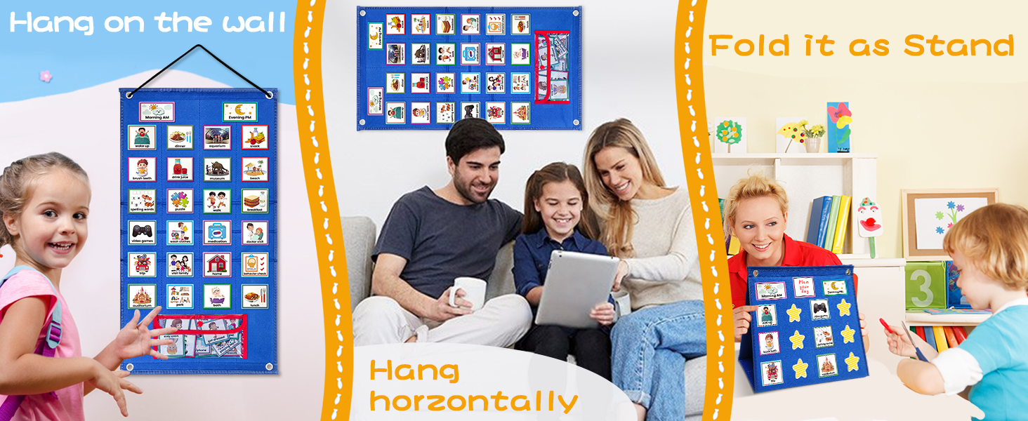 BOHEMIABY Visual Timetable for Autistic Children, 97 Pecs Cards | Now ...