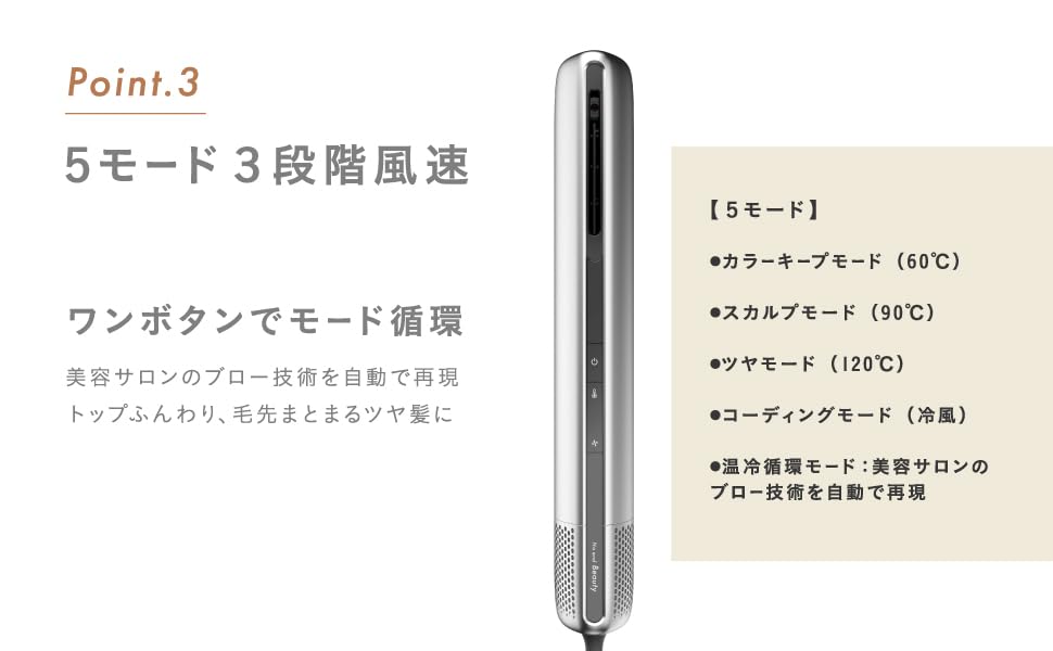 シルバー/レッド （試運転のみ）noend ドライヤー エアーブロー