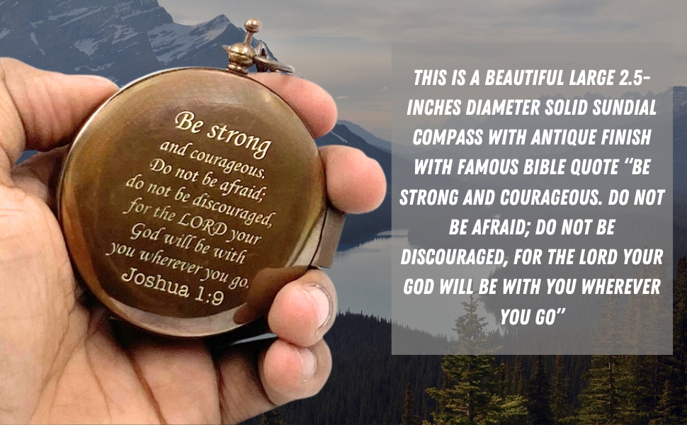 Be Strong Sundial Compass - first communion gifts for boys