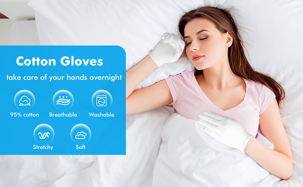 Cotton Gloves for Dry Hands Sleeping