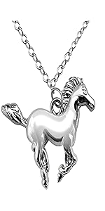 BANCHELLE Horse Pendant Horse Necklaces with Pouch for Girls Teen Birthday Gift