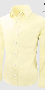 Black n Bianco Boys Oxford Yellow Dress Shirt