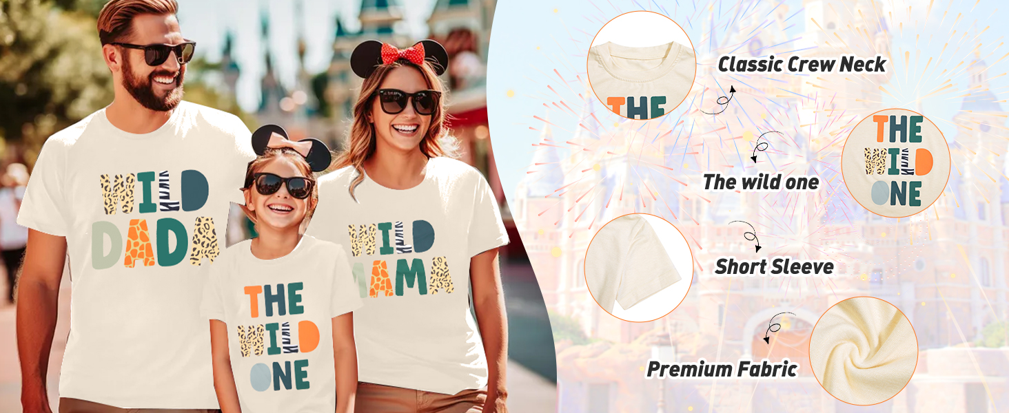 Family Trips Matching Shirts : Wild One Print Tee