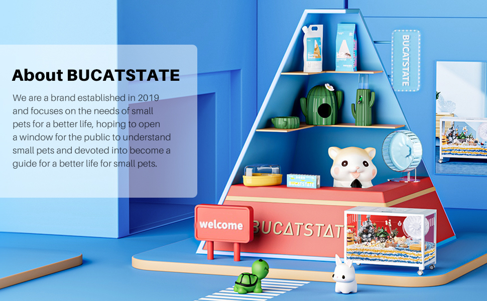 BUCATSTATE Ceramic Hamster Hideout, Castle Shape Hamster House and Cool