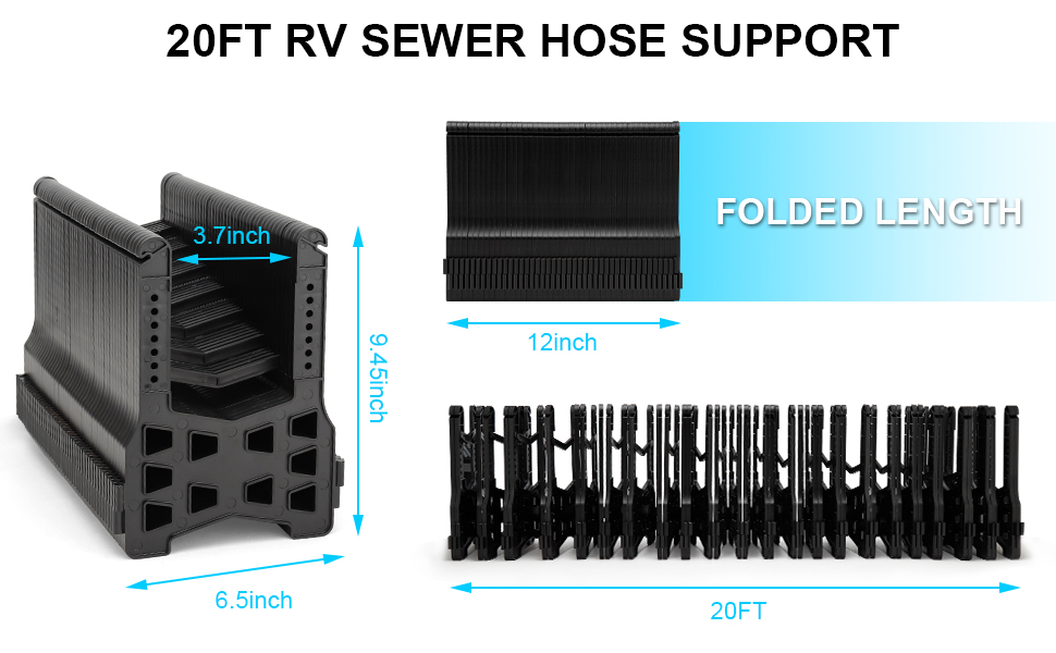 Risornda RV Sewer Hose Support 20FT, Sewer Hose Support for
