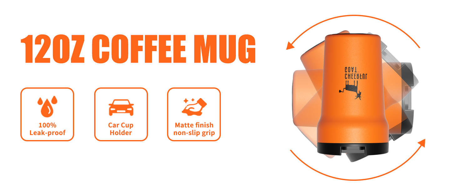 coffee mugs insulated with 360-degree leak protection，coffee travel mug with spill-proof design