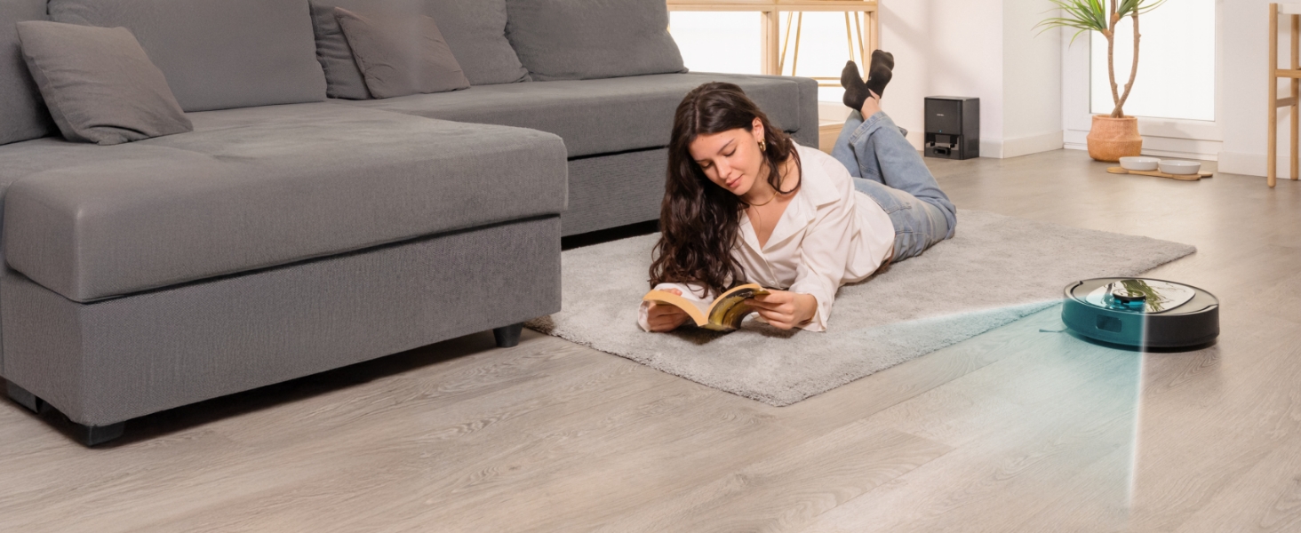 Robot aspirador; robot aspirador fregasuelos; robot aspirador con base; Conga 7690 Immortal Max Home