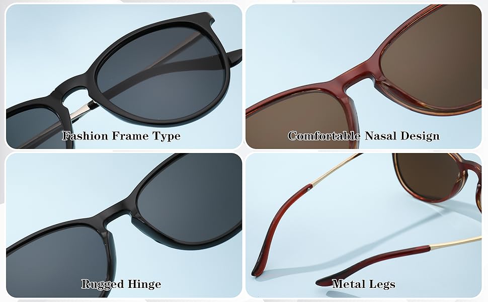 Bestomrogh 3Pack Vintage Round Sunglasses for Women, Classic Retro