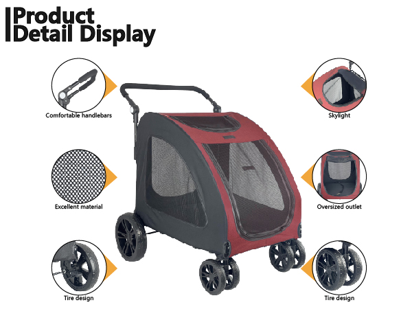Amazon.com: HTLPET Extra Large Dog Stroller for Medium
