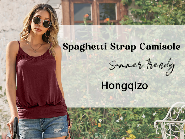 パンツ [HUG YOUR SKIN] typeservice coyseio Hongqizo Spaghetti Strap Sleeveless Lace Up Elastic Waist
