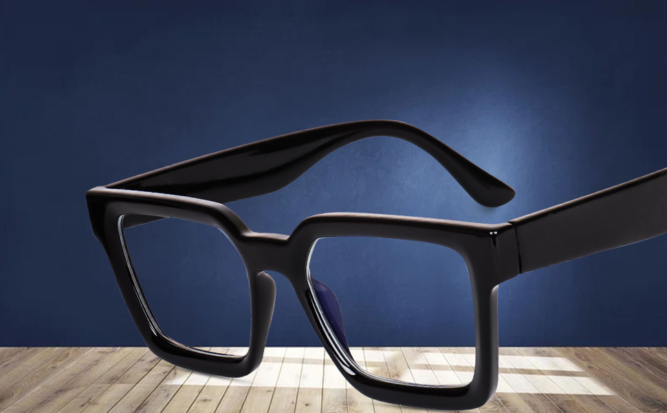 Buy Eymen I Square Thick Frame Glasses for Women Men Fashion Blue Light