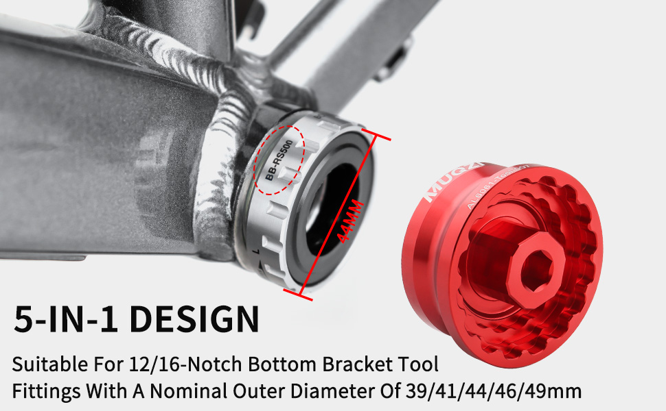 Amazon.com : MUQZI 5 in 1 Bike Bottom Bracket Tool 12-Notch