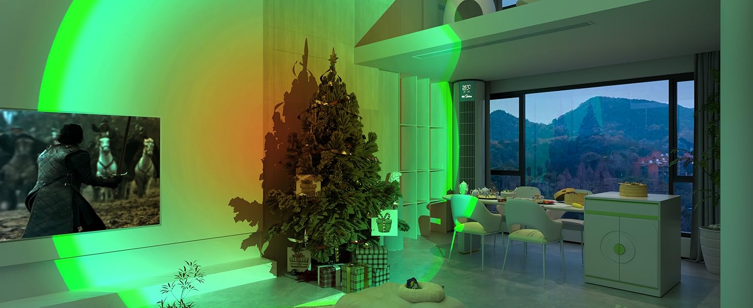 QUIGO Sunset Lamp Projection Led Lights for Bedroom Night Light Sun Sunrise Sunlight Lamp Mood