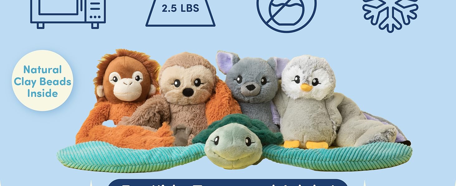 Meet the Hugarounds by Hugimals World. 2lb unscented microwavable and freezable wraparound plush