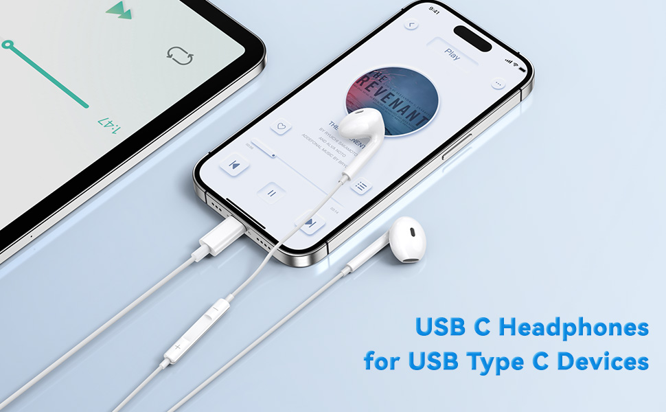 2 Packs USB C Headphones Wired for iPhone 16