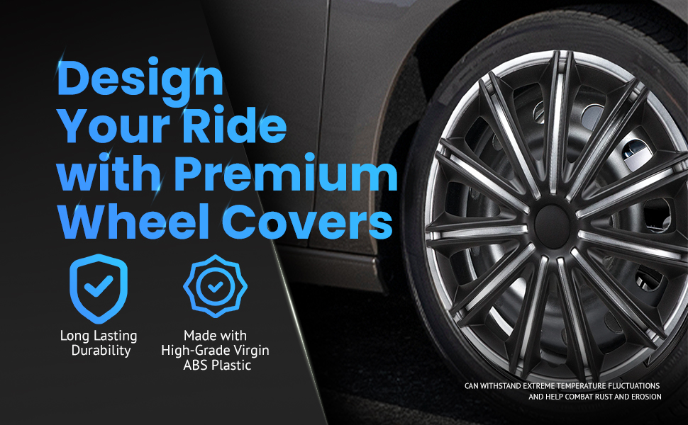 Alpena Nero Wheel Covers, Premium EuropeanMade Rim