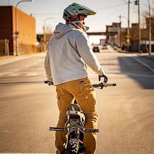 Aramid Lined CE Armor Protective Grey Hoodie