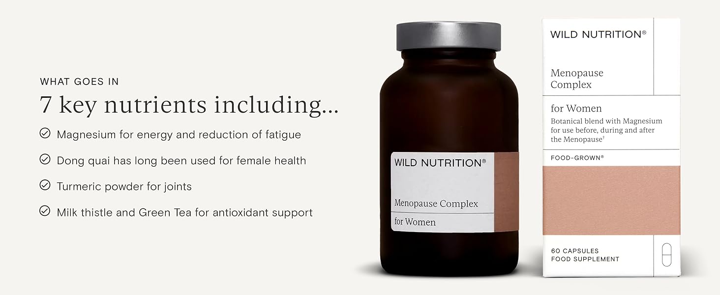 Wild Nutrition food grown supplents to support women during peri and menopause